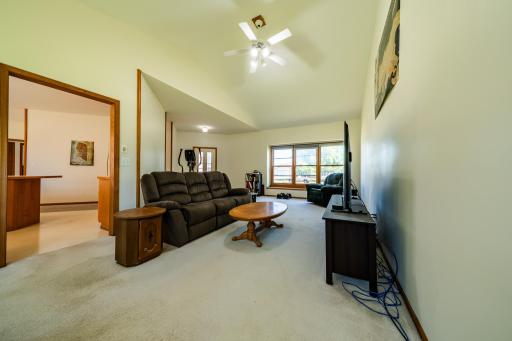 Living room to kitchen and entry