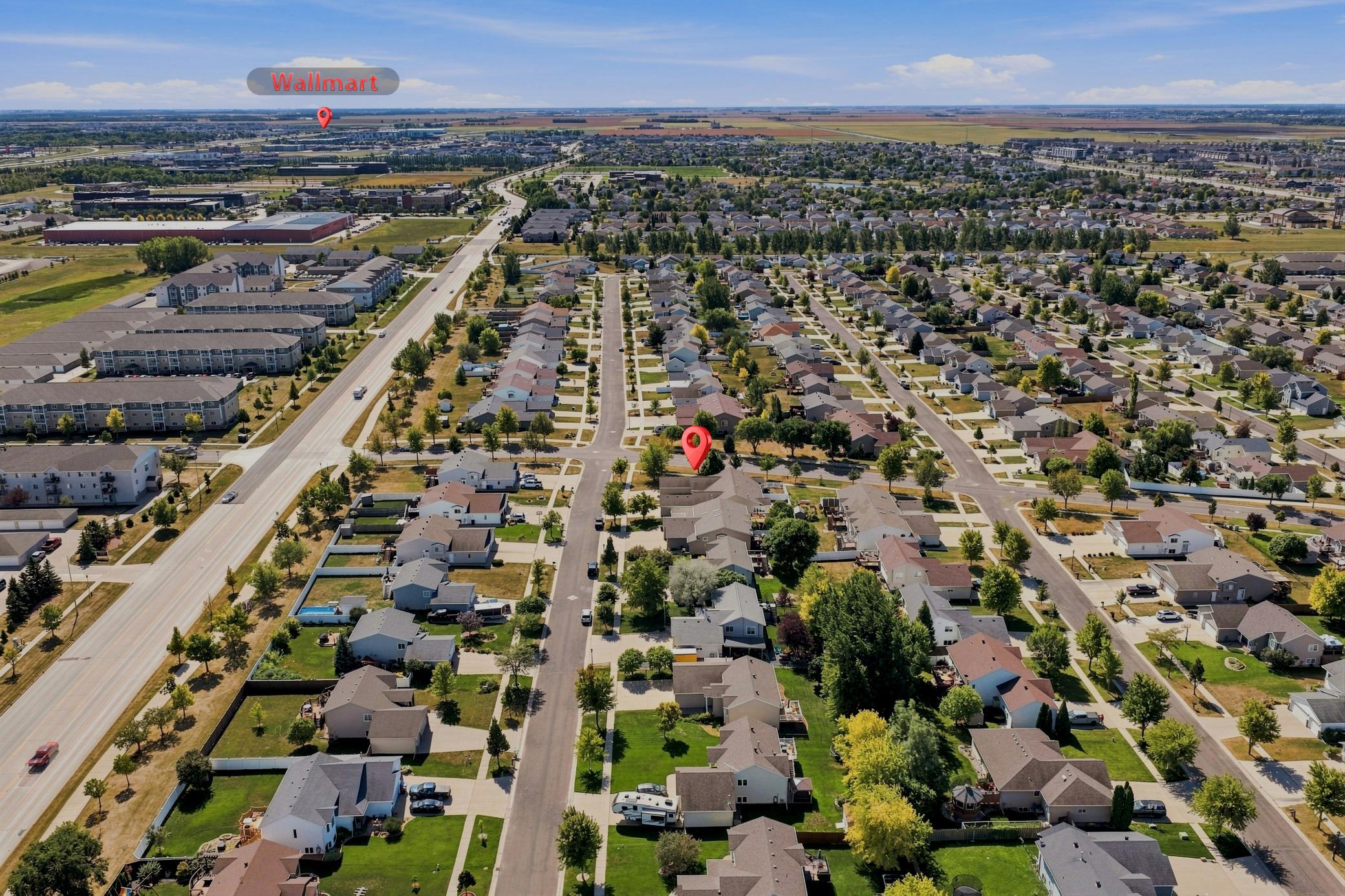 Aerial with landmarks