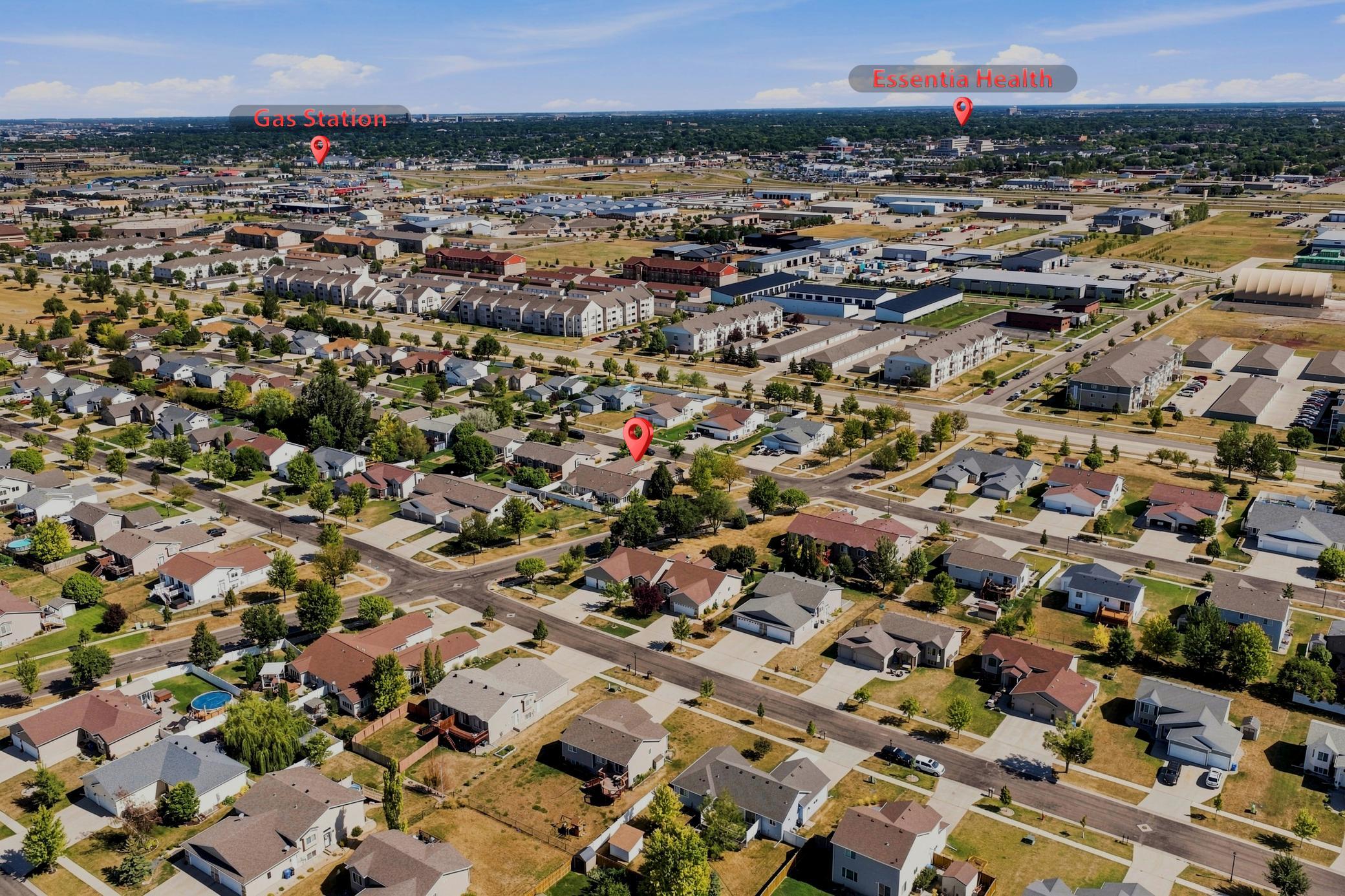 Aerial with landmarks