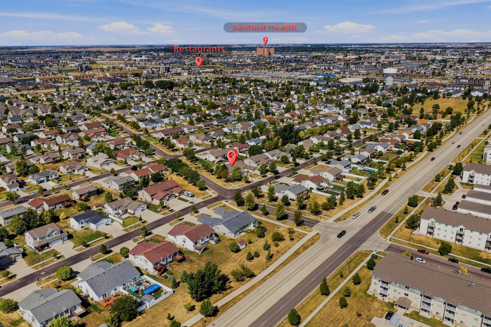 Aerial with landmarks