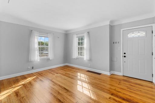 Bright and cheery living room with fresh paint