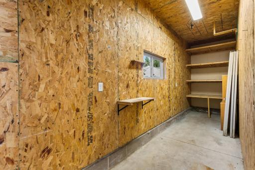 Additional workshop space in the two car garage
