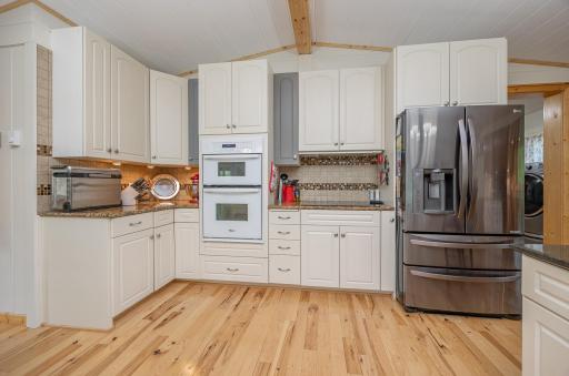 Ample cabinet space in kitchen