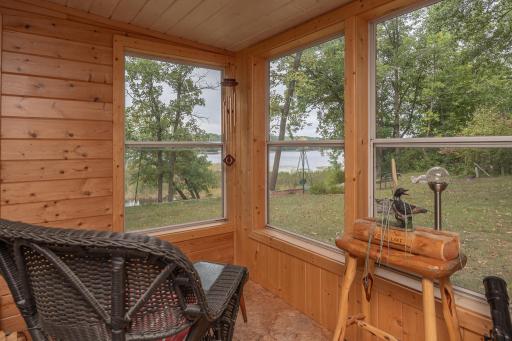 Views of Girl Lake from the three season porch