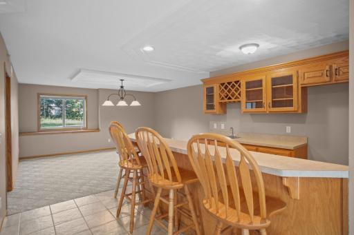 Lower level wet bar