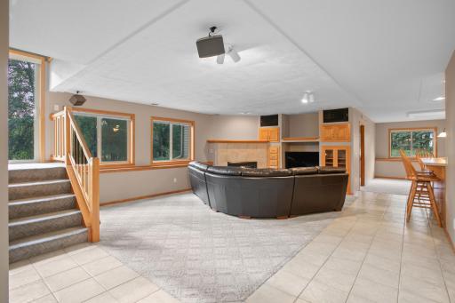 Large lower level family room