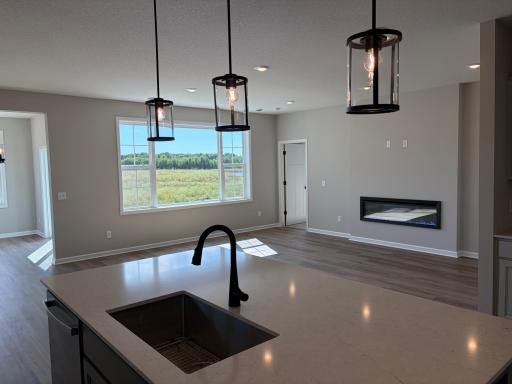 A great look from the kitchen shows how everything comes together and you never have to miss a moment.