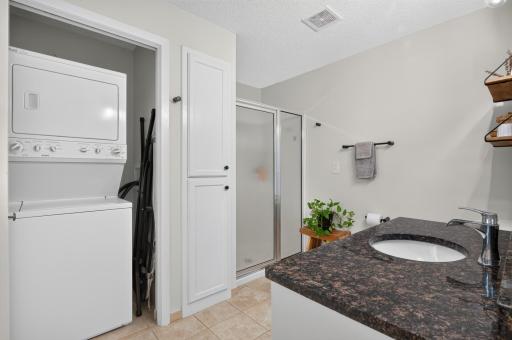 Primary ensuite with private laundry