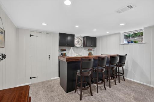 Wet bar in family room