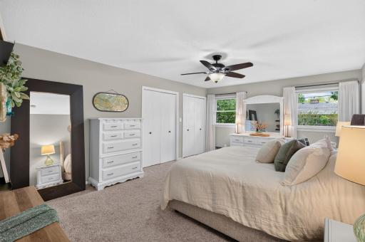 Generously sized primary bedroom