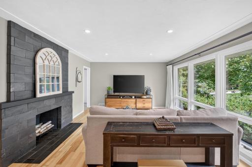 Main living with beautiful hardwood floors