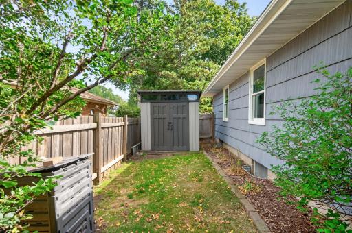 Shed in backyard