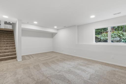 Family Room in the Lower level features an open flexible space and another space to get away!