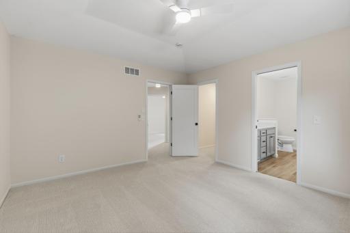 Master Bedroom offers a private full bathroom and walk-in closet
