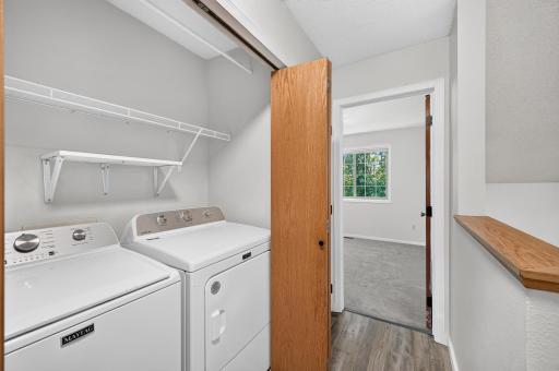 laundry is conveniently located upstairs with the bedrooms!