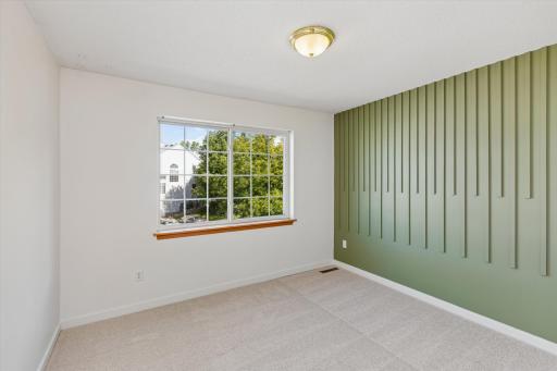 Bedroom #2 with charming wall detail