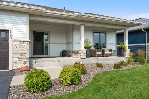 Welcoming large, covered porch