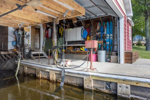 Boathouse interior