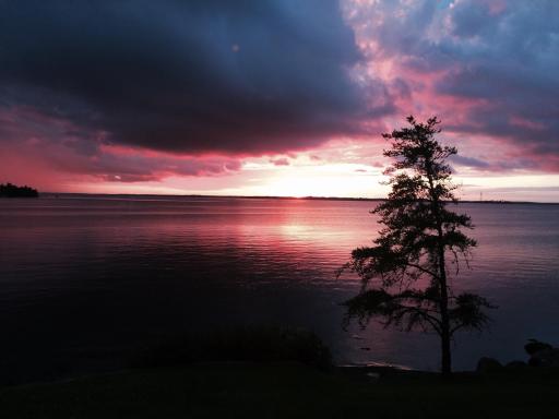 Pink storm sky