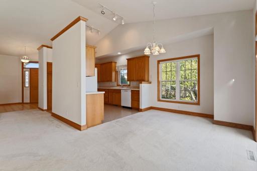 Dining area opens to kitchen