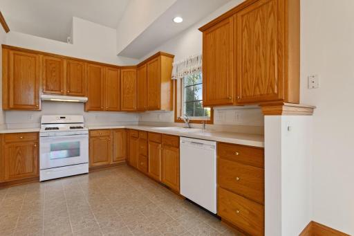 Kitchen with gas range