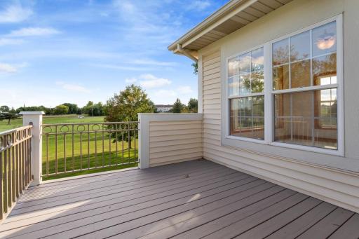 Deck overlooking golf course. SE exposure
