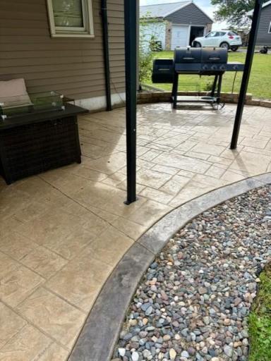 New! color stamped patio