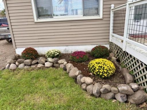 Flower bed in front yard