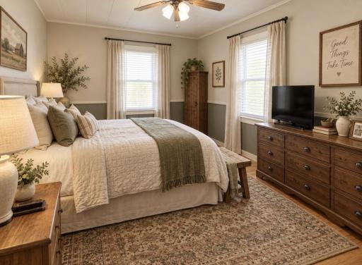 Master Bedroom 14x10 Digitally decorated
