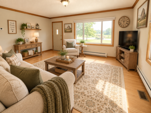 digitally decorated living room