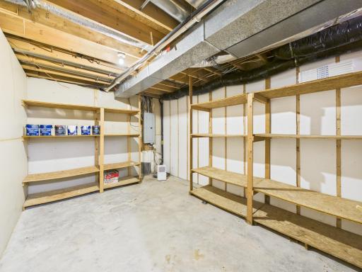 Utility and storage area on the lower level.