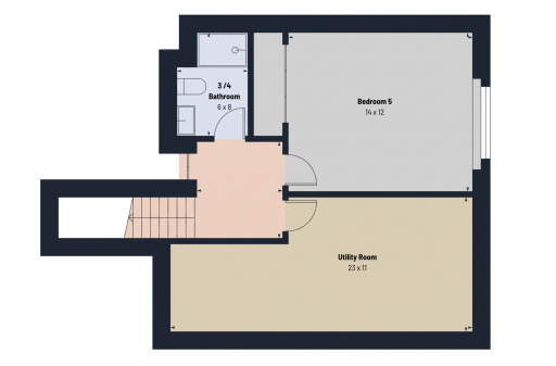 Lower-level floor plan showing 400 finished square feet; see listing materials for room dimensions.