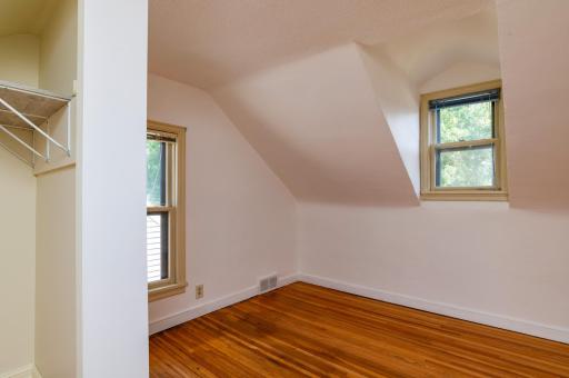 The upper level has a second bedroom and on suite 3/4 bathroom.