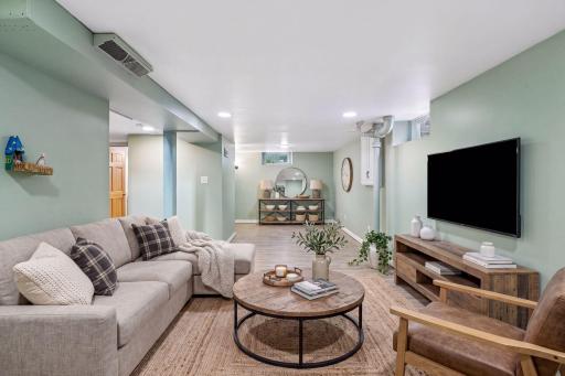 Lower level family room (virtually staged)