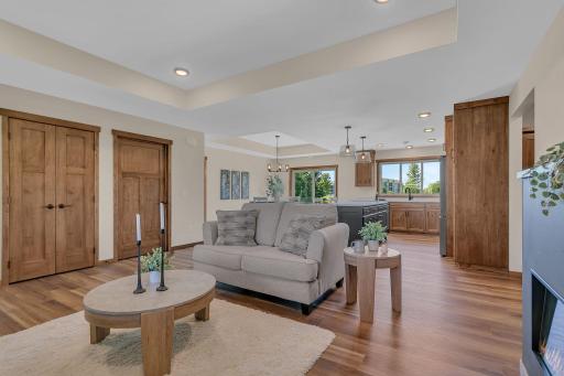 Living Room Toward Kitchen and Entry Closets 2