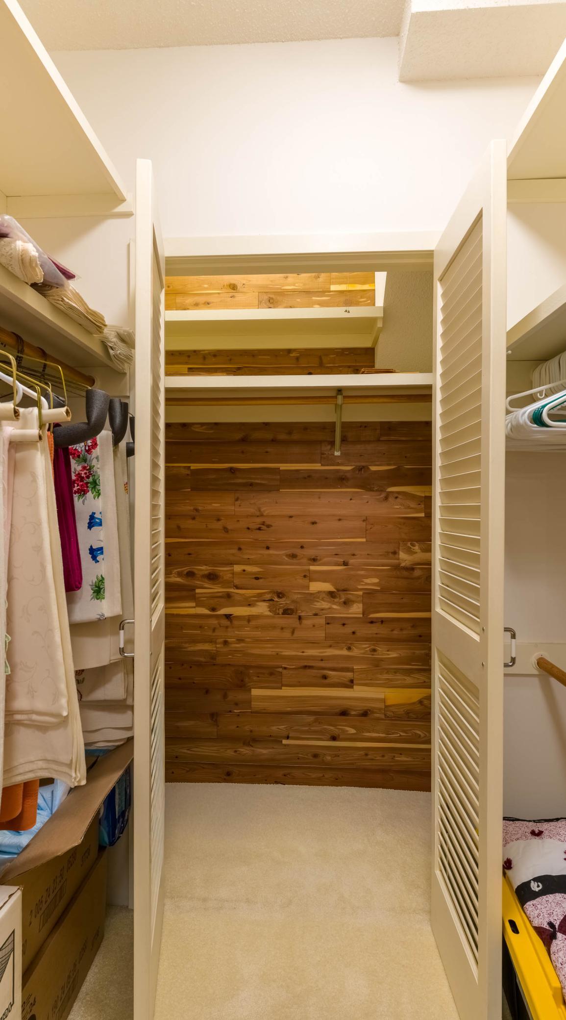 Cedar Lined Closet in Primary Walk-in Closet