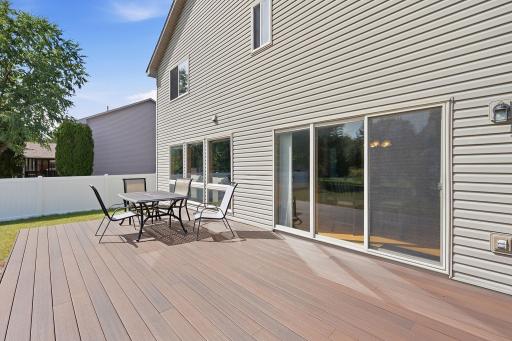 Enjoy crisp Fall evenings hosting on your new maintenance free deck.