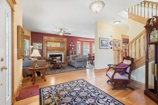 Foyer/Living Room - Hardwood Floors and Custom Woodwork!