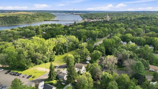 The Beautiful St. Croix River with views of the Bridges in this photo
