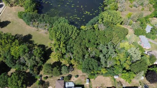 Tree-Lined Setting- Aerial view highlighting the home's beautiful tree-lined setting and surrounding green space.
