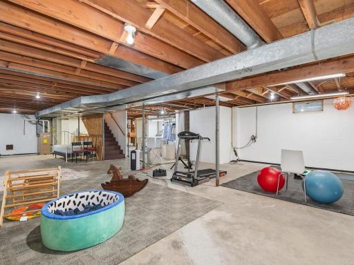 An expansive lower level ready to accommodate a variety of uses.