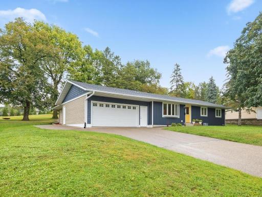 Attached two-car garage and a generous driveway provide plenty of parking.