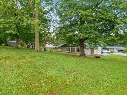 Large backyard provides plenty of room for outdoor activities.