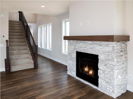 Custom stone/gas fireplace main floor living room