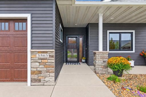 Welcoming covered entry.