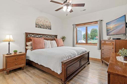 Gorgeous primary suite with walk-in closet