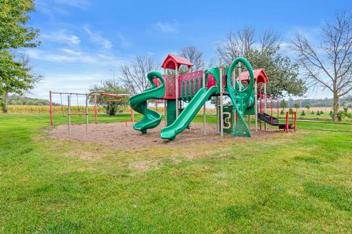 A neighborhood playground is conveniently located nearby.