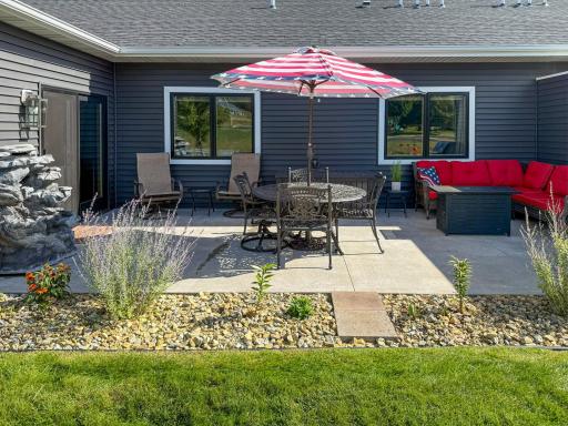 The spacious patio is ready for outdoor entertaining