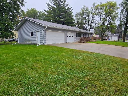 Triple attached garage with access door