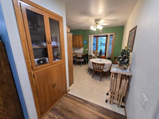 Built in hutch between living room and kitchen